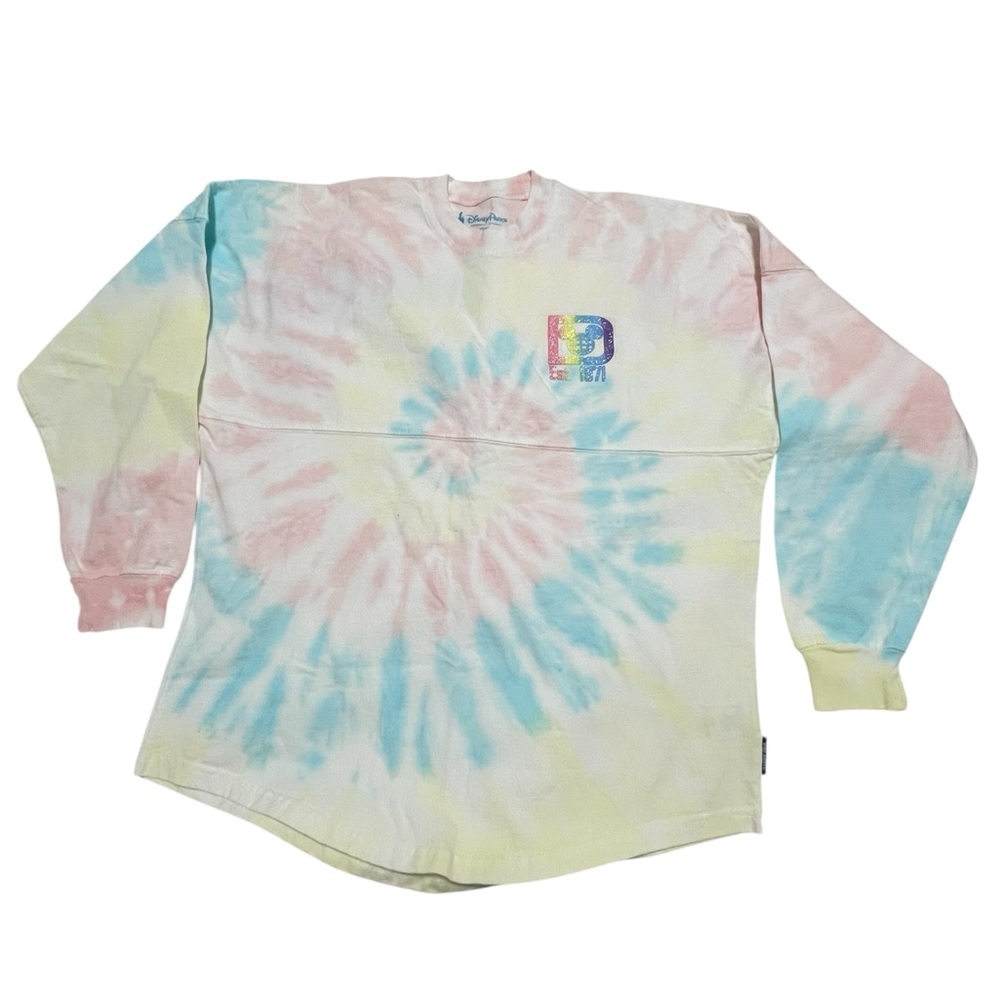 DISNEY WORLD WDW Spirit Jersey Pastel Tie Dye Rainbow Size XS - Picture 3 of 10